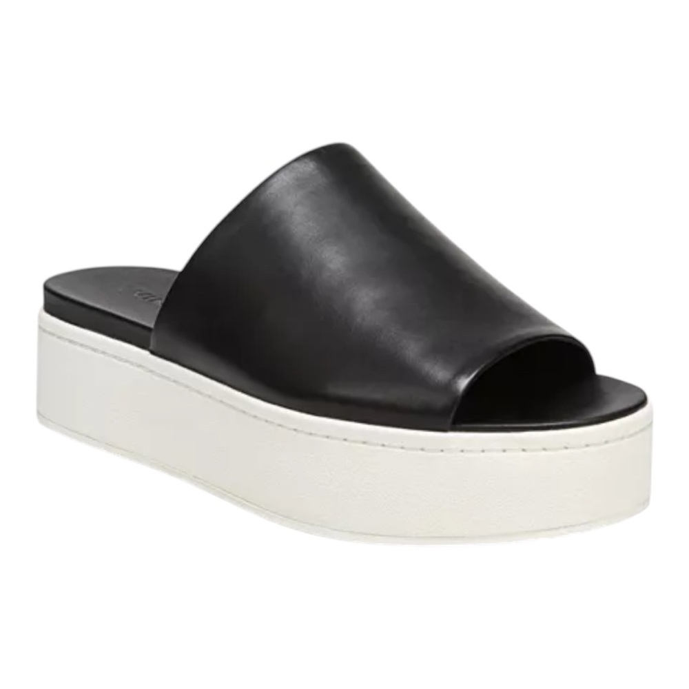 Vince Walford Platform Slide Black Sandals Size 11 Slip On